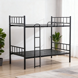 Lit superposé en acier de fabrication industrielle, vente en gros, 2 étages, lits superposés en métal pour dortoir, adultes et enfants - Product Image 1