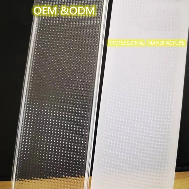 customized Anti-glare UGR<16 PC PMMA diffuser film in roll clear led linear profile embossed lampshade