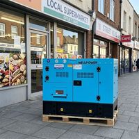 Générateur diesel silencieux EPA à type ouvert, 15 kW, 20 kVA, 10 kW, 7 kW, 10 kVA, monophasé, refroidi par eau, avec ATS, directement de l'usine