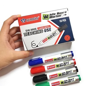 Marqueurs effaçables pour tableau blanc en promotion – Couleurs bleu, rouge, noir, vert – Idéal pour l'enseignement, l'éducation, le dessin interactif et le bricolage - Product Image 5