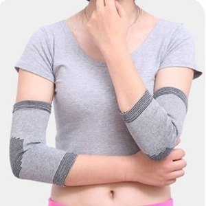 Bamboo Charcoal Joint Brace 4-Piece Set One Size Grey Unisex Breathable <b>Support</b> for Knee Wrist Elbow <b>Ankle</b> - Product Image 3