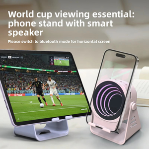 Enceinte sans fil à connexion audio par induction 5 en <span class=keywords><strong>1</strong></span> avec support de téléphone, charge sans fil, RGB 180 °   Support réglable pour téléphone - Product Image 5