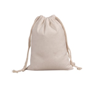 Bolsas de Tela de Muselina Blanca Pequeñas, Orgánicas y Personalizadas, con Cordón, Bolsa de Algodón con Cordón y Logotipo - Product Image 3