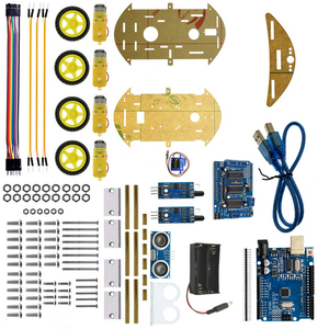 Kit de Coche Inteligente 4WD OKY5005-1 con Sensor de Obstáculos Ultrasónico Infrarrojo para Educación STEM - Product Image 4