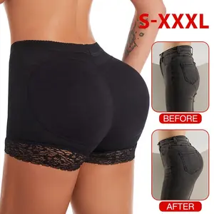 QS女式升降臀部调色平角裤海绵加厚臀部增强控制内衣短内裤，完美曲线