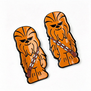 Pinces à cheveux en acrylique <span class=keywords><strong>Chewbacca</strong></span> de dessin animé, pinces à cheveux en plastique et métal, accessoires de mode pour femmes, vente en gros, pinces à cheveux personnalisées - Product Image 3