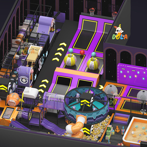 Conjunto de Equipos de Entrenamiento Integrado <span class=keywords><strong>para</strong></span> Niños, Parque Infantil Interior con Estructura de Escalada, Tobogán de Plástico <span class=keywords><strong>para</strong></span> Dormitorio, Castillo de Juegos - Product Image 2