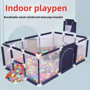 Clôture de jeu rectangulaire pour enfants avec panier de <span class=keywords><strong>basket</strong></span> et balles océaniques – Clôture de sol intérieure pour bébé – Approvisionnement direct usine - Product Image 4