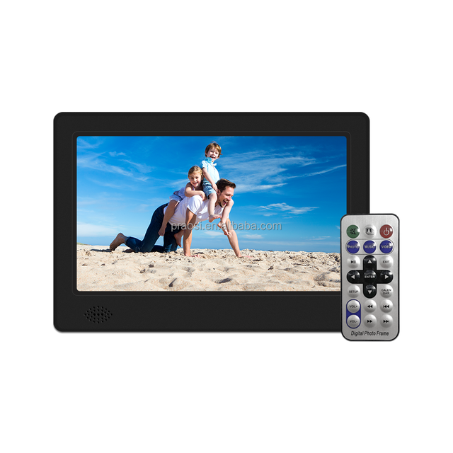 Pros 7 Inch Digital Photo Frame Private Model Remote Control 1080P Video Playback Picture Calendar Clock SD Card USB