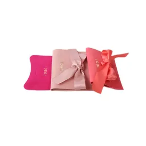 Бархатная ткань с индивидуальным логотипом, красочные белые, красные, черные, розовые, фиолетовые ювелирные изделия, роскошные упаковочные сумки с кулиской для подарочной коробки