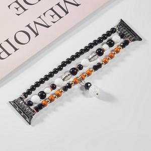 Bracelet de luxe en perles pour <span class=keywords><strong>Apple</strong></span> Watch 7/6/5/4/2/1/<span class=keywords><strong>SE</strong></span>, bijoux en pierres précieuses pour <span class=keywords><strong>Apple</strong></span> Watch, vente en gros - Product Image 6