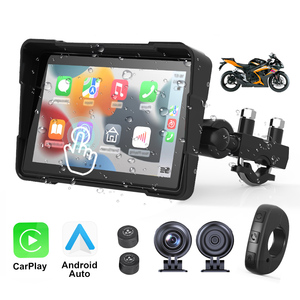 5inch Carplay Motorcycle DVR <b>Navigation</b> <b>GPS</b> Wireless CarPlay Android Auto IPX7 Display Screen Portable Moto Monitor ZC11D+TMPS - Product Image 1