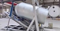 Four rotatif inclinable 2T avec dépoussiéreur à poches pour la fusion de la ferraille de laiton ou d'aluminium