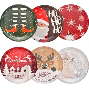 China manufacturers Christmas theme supplies disposable tableware set
