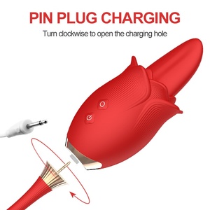 2026 गुलाब का फूल वाइब्रेटर डिचेबल डबल सिर वाली जीभ को टेलीस्कोपिक वाइब्रेटिंग महिला हस्तमैथुन - Product Image 4