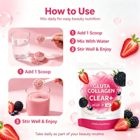 Poudre de collagène et de glutathion à marque privée, boisson de beauté au collagène et aux canneberges, complément alimentaire oral