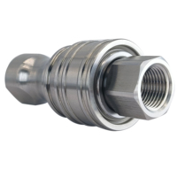 Connecteur rapide hydraulique KZF ouvert Type de fermeture 304 tuyau d'huile fileté auto-scellant en acier inoxydable résistant à la Corrosion