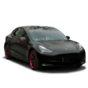 Hot Selling Electric Smart Car Premium Matt/satin Pearl Metal Black Car Wrap Sticker Satin Metallic Black Vinyl Film