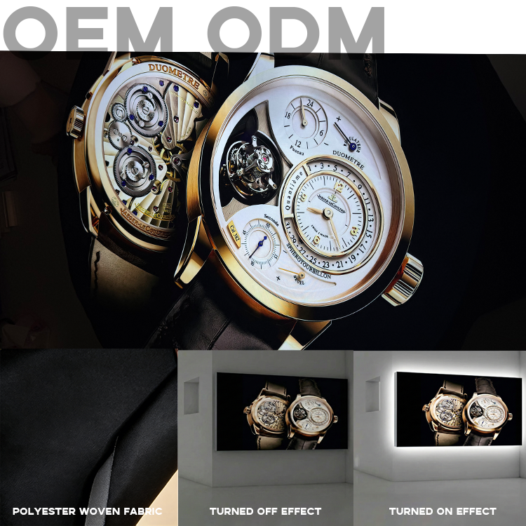 Matériau : film en tissu noir.