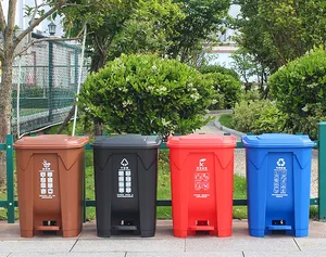 50L 13 Gallonen Abfall behälter Kunststoff Mülleimer mit Pedal Büro behälter