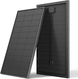 لوح شمسي ثنائي الوجه من AISmartlink بقوة 120 واط وجهد 12 فولت، لوح شمسي أحادي البلورة عالي الكفاءة يعمل مع الشاحن - Product Image 1