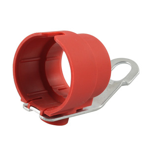 Connecteur de remorque rouge, coque arrière en plastique et métal, prise 7 broches, fixateur de prise 13 broches - Product Image 2