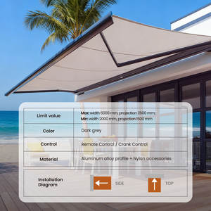 <span class=keywords><strong>Toldo</strong></span> Deslizante Moderno de Aleación de Aluminio con Certificación CE para Terraza Exterior de Lujo, Cubierta para Patio, Suministro Directo de Fábrica - Product Image 3
