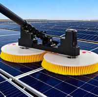 Machine de nettoyage de panneaux solaires portable sans eau, à commande individuelle