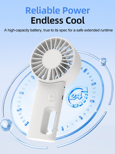 Ventilateur portable rechargeable pliable USB, mini ventilateur de refroidissement à moteur sans balais pour les voyages en extérieur et l'utilisation en voiture - Product Image 3