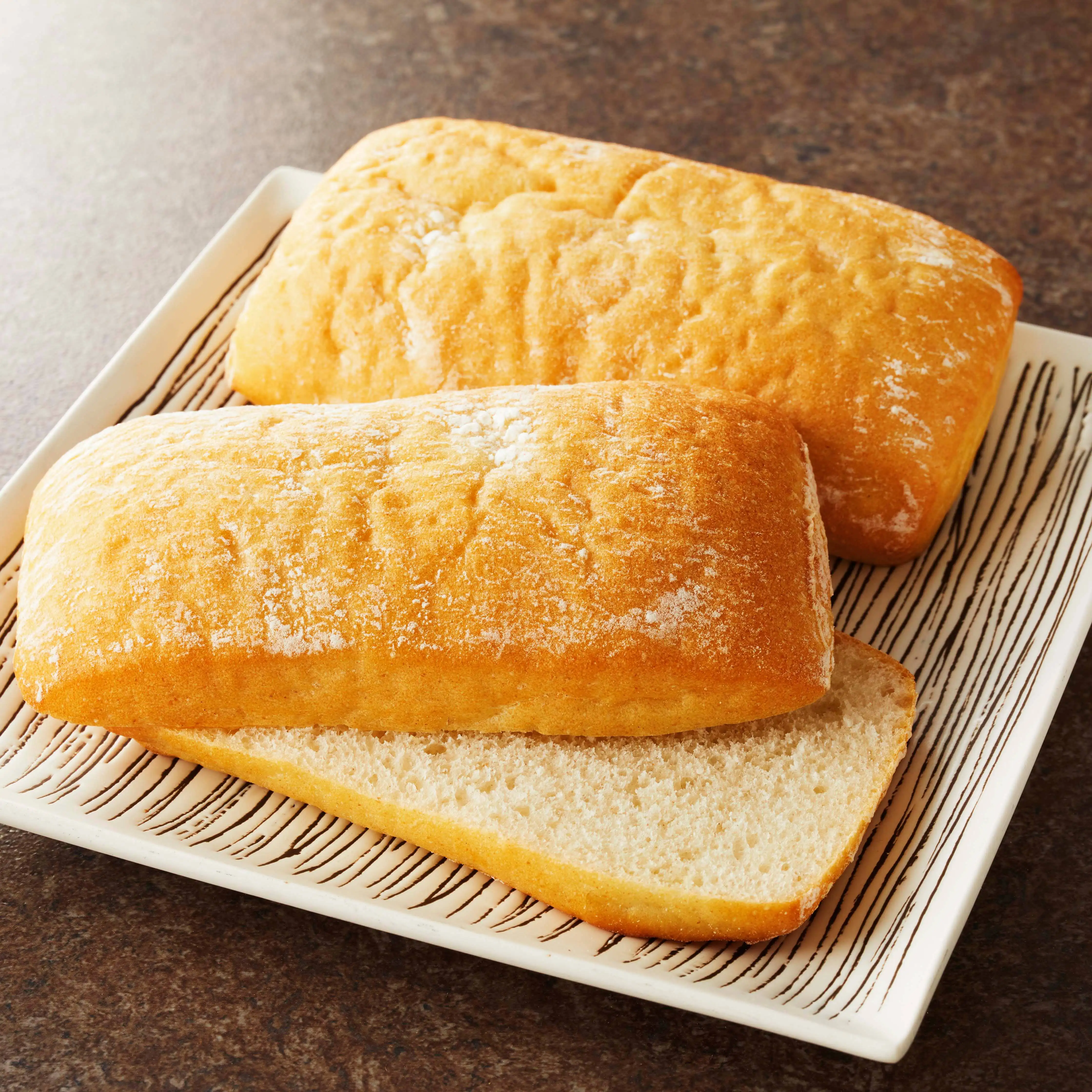 Uzun ve düz tatlı kokusu japon dondurulmuş gıda tedarikçisi ciabatta ekmek japon asya ekmek dondurulmuş ekmek hamur