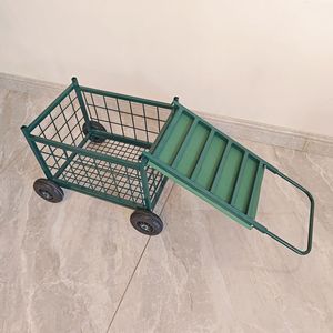Heavy Duty Garden Rolling Work Seat <b>Cart</b> Mobile Wheeled <b>Gardening</b> Stool with Tool Storage for Backyard Planting - Product Image 4