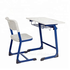 Muebles Escolares Metálicos con Mesa y Silla para Estudiantes en el Aula/Hogar - Product Image 2