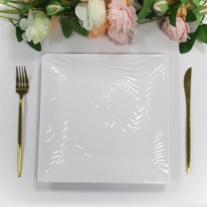 Redelijke Prijs 9/10/11 Inch Vaatwasser Veilig Gepolijst Witte Vierkante <span class=keywords><strong>Melamine</strong></span> Dinerborden Voor Restaurant - Product Image 1