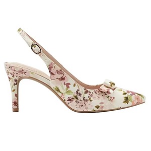 New Fashion Elegant Gentle Upper Floral-print <b>Heeled</b> Sandals Pointed <b>Toe</b> <b>Closed</b> <b>Toe</b> Side Bow Back Strap for Women Fit for Causal - Product Image 3