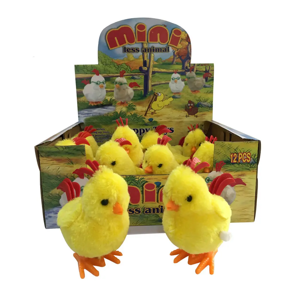 Ostern <span class=keywords><strong>Wind</strong></span> Up Jumping Chicks & Bunny für Kinder Geschenk paket Plüsch Mini Clockwork Toy
