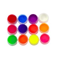 Poudre fluorescente néon 12 couleurs, pigment luminescent qui brille dans le noir pour le nail art, la résine époxy, la fabrication de bougies, les loisirs créatifs et les colorants cosmétiques