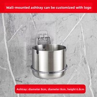 Support mural rond en acier inoxydable pour cigarettes, idéal pour bars, centres commerciaux, toilettes, bureaux – Conception anti-poussière, installation DIY sans perçage