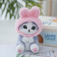 Vente en gros mini porte-clés nouveau style en peluche lapin chat Animal en peluche pour enfants cadeaux en peluche requin lapin chat porte-clés