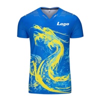 Lidong T-shirt personnalisé de haute qualité Impression de dragon chinois T-shirt de bons présages avec col en V à la mode