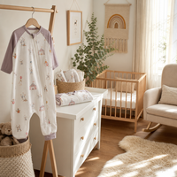 Fabricante al por Mayor de Pijamas de Bambú y Algodón para Bebés, Certificados OEKO-TEX y BSCI, 6 Capas, Precio de Fábrica, OEM/ODM