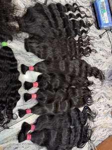 Unprocessed <b>Wavy</b> Human Hair Bundles Single Donor Virgin Hair Wefts Natural Soft Texture for Extensions <b>Wigs</b> Beauty Salon Styling - Product Image 4