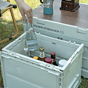 कैम्पिंग multifunctional प्लास्टिक की तह बॉक्स पोर्टेबल भंडारण बिन बक्से - Product Image 6