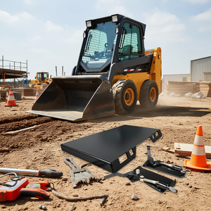 Placa de Adaptación Rápida para Minicargadora, Adaptador de Conversión de Caja de Enganche de 1/4 de Pulgada, Negro - Product Image 2