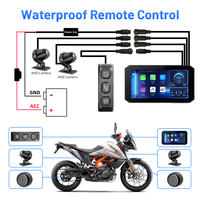 Nouvelle navigation pour moto, écran tactile de 5,5 pouces, GPS étanche, antivol, déverrouillage rapide, CarPlay et Android Auto, double caméra, TPMS