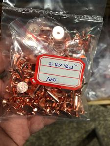 10 # Đinh Tán Đồng Phẳng Đầu Đinh Tán Đồng Rắn & Burrs Cho Da 3.4x19mm - Product Image 6