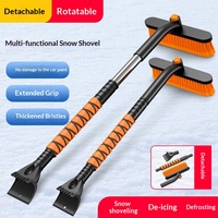 Brosse à neige universelle détachable et évolutive, pelle et grattoir à glace pour le déneigement du pare-brise de voiture