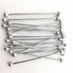 Vente en gros de câbles métalliques 0.8mm 7X7 en acier inoxydable 304 avec une <span class=keywords><strong>boule</strong></span> en acier inoxydable de 5mm à une extrémité et l'autre extrémité fusionnée - Product Image 3