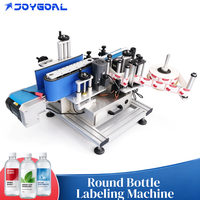 Machine d'étiquetage automatique de bureau pour bouteilles rondes, applicateur d'étiquettes simple face pour bouteilles en verre, en plastique et canettes métalliques