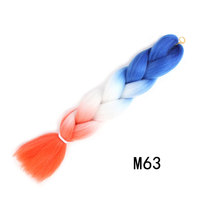 LW-49QT usine en gros dégradé tricolore tressé cheveux ombre 24 pouces 100g livraison rapide