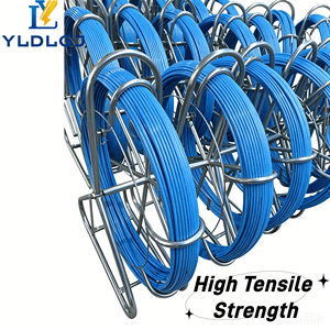 YILI Varilla de Fibra de Vidrio Azul Antirrotura de 6mm, Ultraflexible, para Empujar y Tirar, <span class=keywords><strong>con</strong></span> Marco Plateado Reforzado para Trabajos en Sitio - Product Image 1